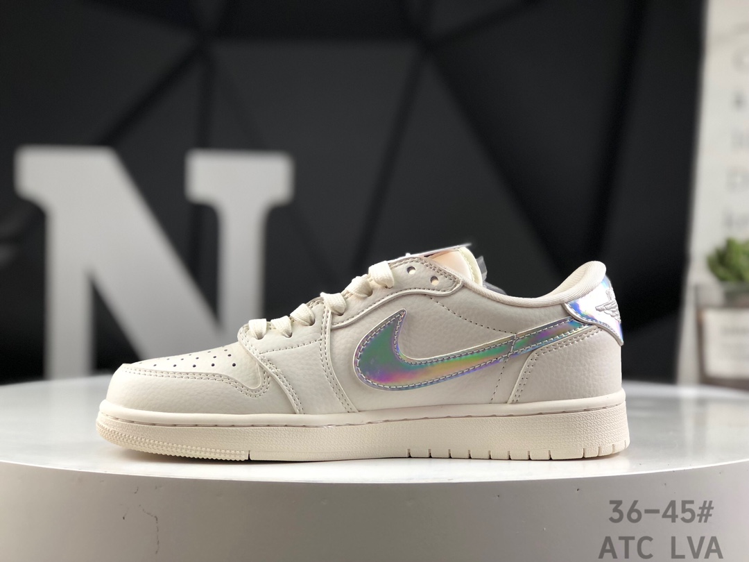 Nike Travis Scott x Fragment Design x Air Jordan 1 Low OG SP AJ1 Svp*me joint-off-white colorful low-top cultural casual sneakers