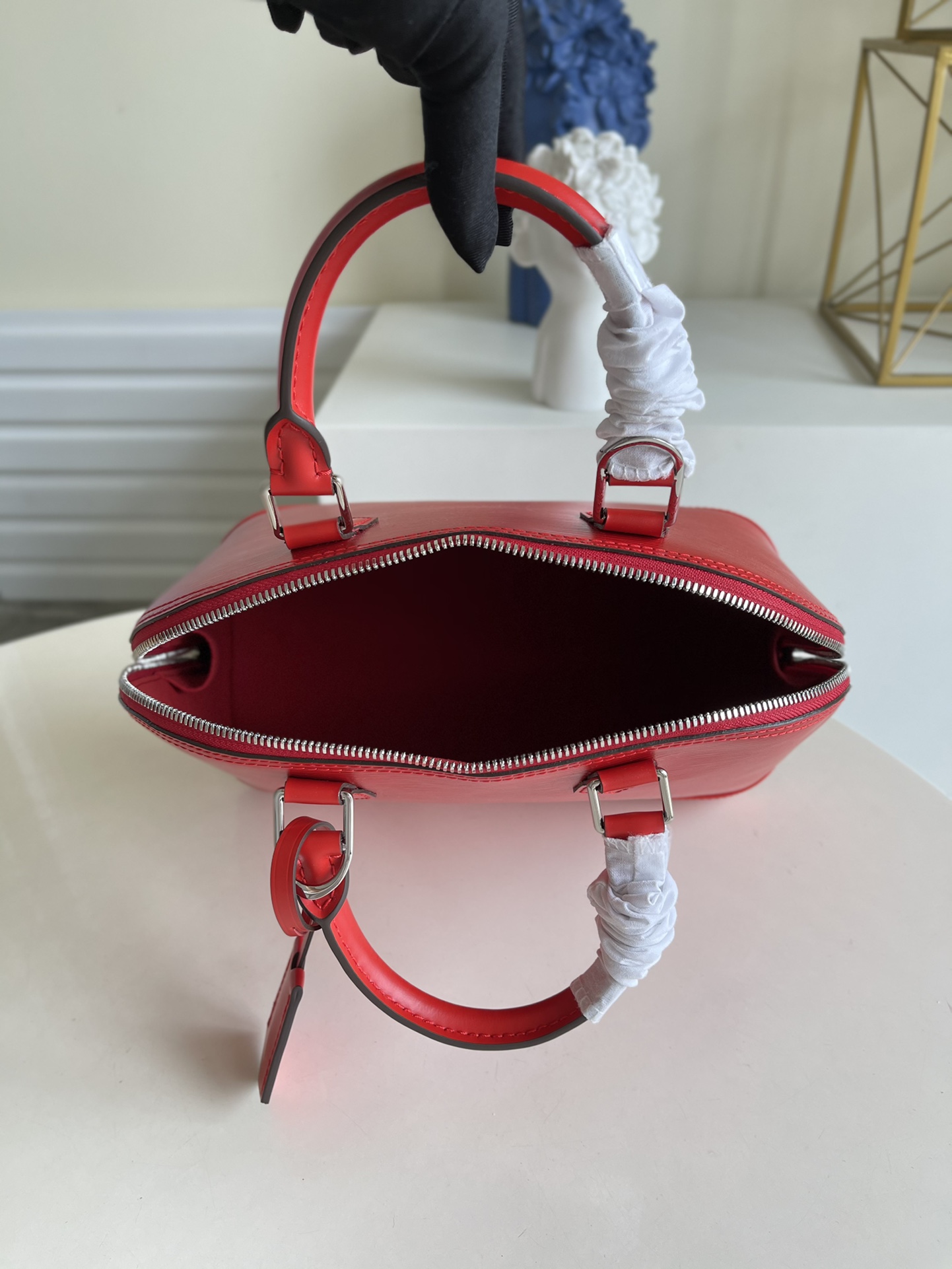 Top original red ALMA small handbag rep