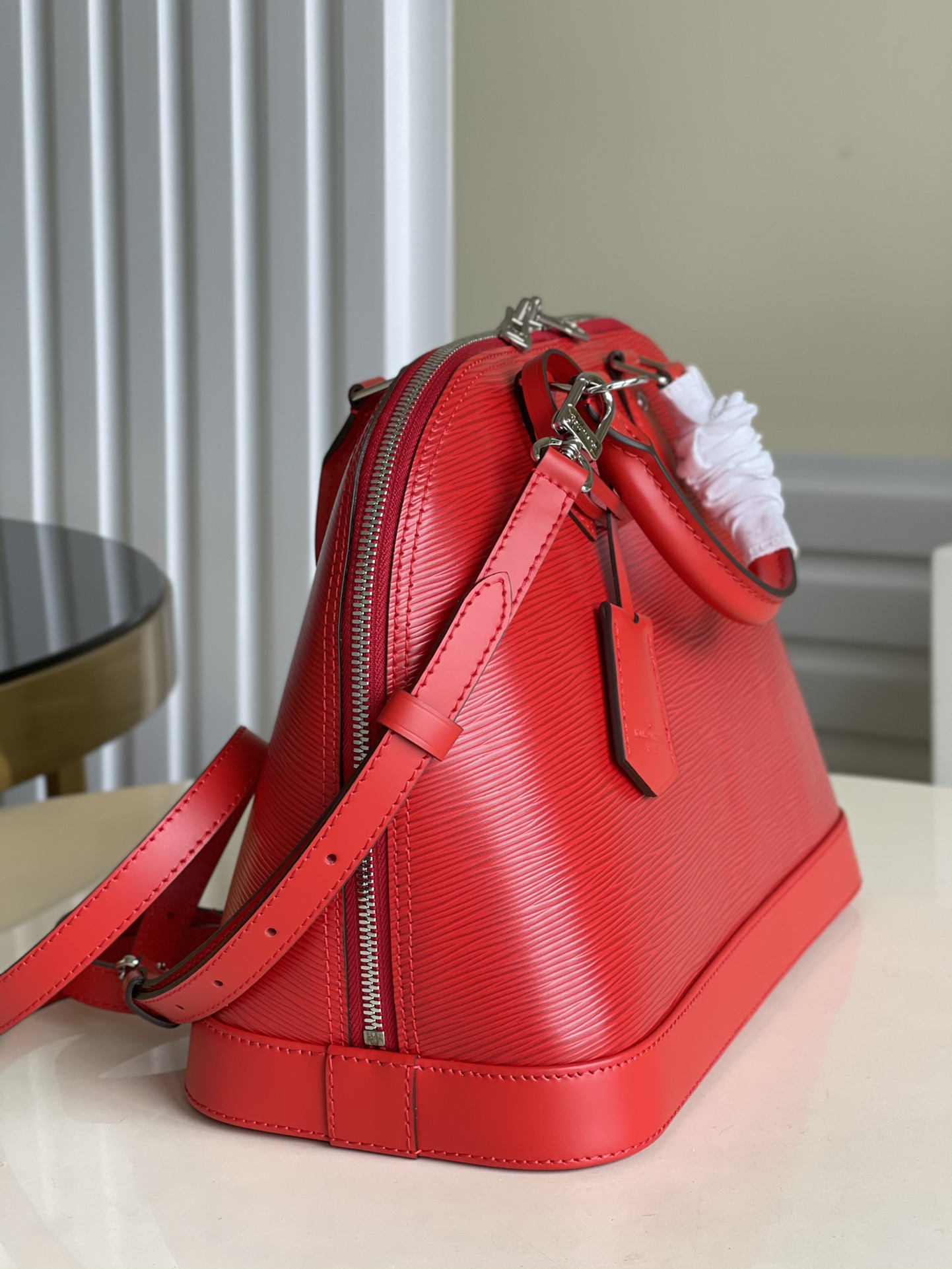 Top original red ALMA small handbag rep