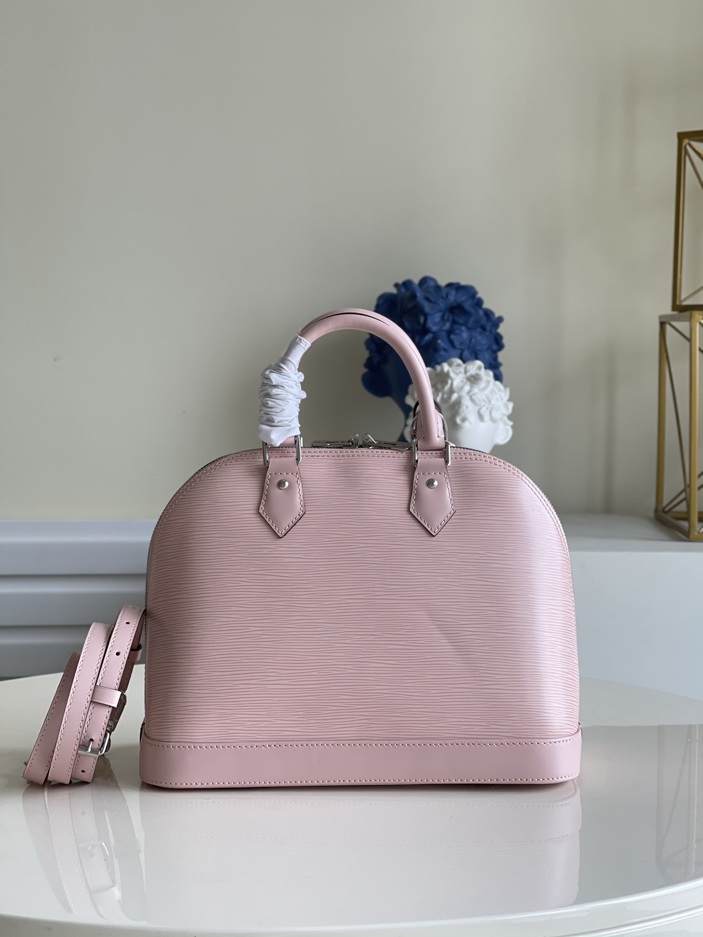 Top original M40862 pink ALMA small handbag rep