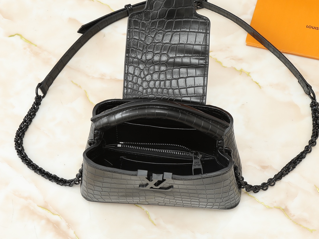 L0vis Vvtt0n Capucines Crocodile Pattern Mini Bag reps