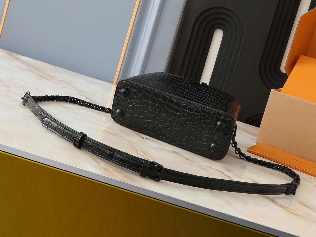 L0vis Vvtt0n Capucines Crocodile Pattern Mini Bag reps