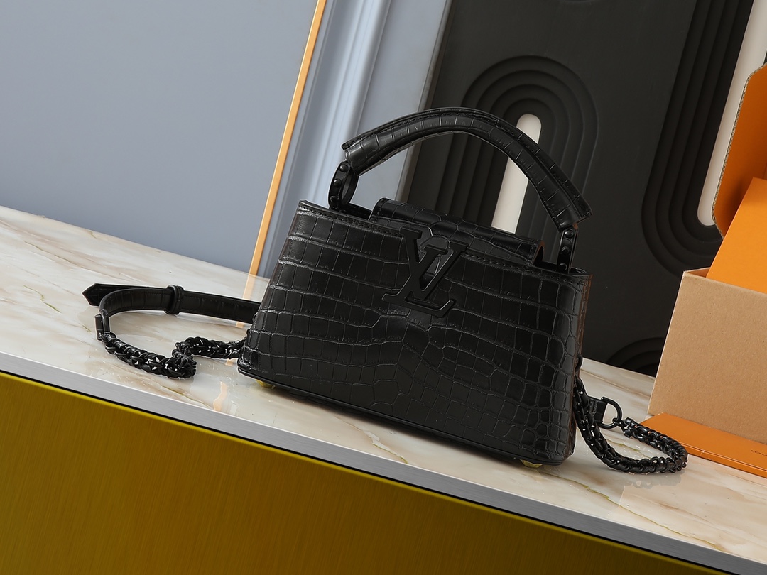 L0vis Vvtt0n Capucines Crocodile Pattern Mini Bag reps