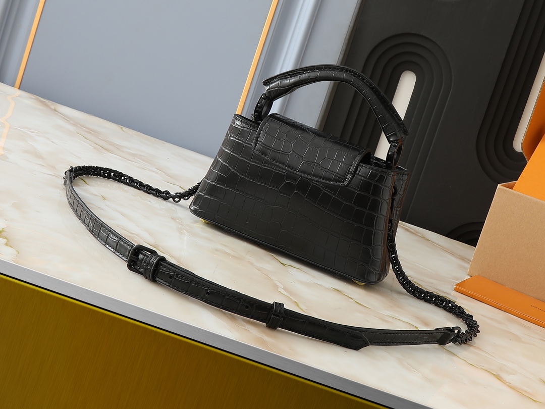 L0vis Vvtt0n Capucines Crocodile Pattern Mini Bag reps