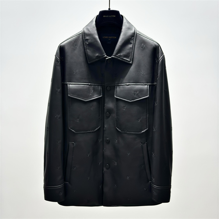 2024fw LV Leather Jacket Top Version