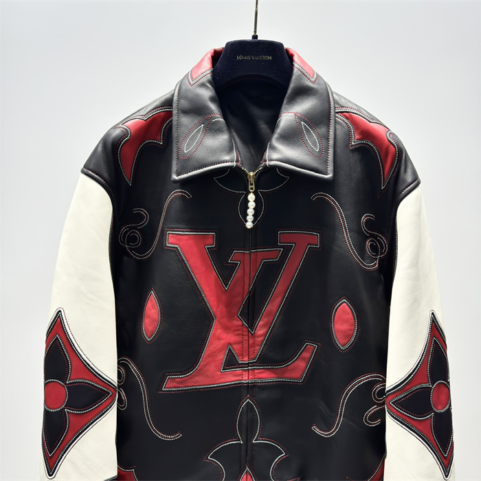 2024fw LV Real Leather Jacket Top Version