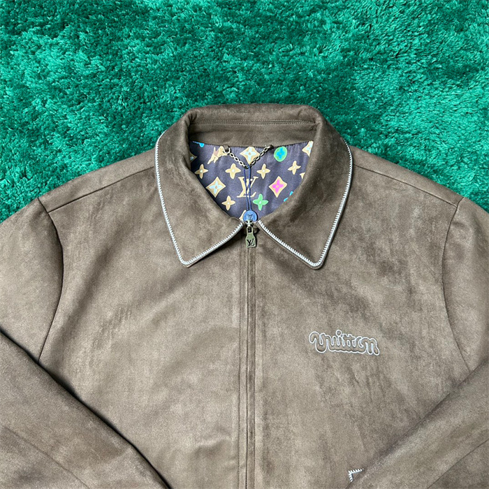 2024fw LV Leather Jacket Top Version