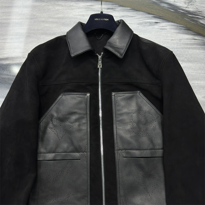 2024fw LV Real Leather Jacket Top Version