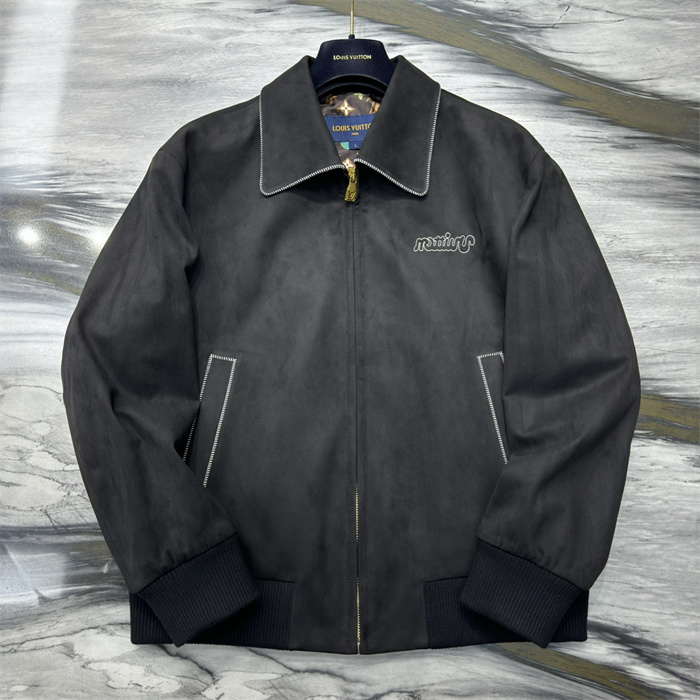 2024fw LV Leather Jacket Top Version