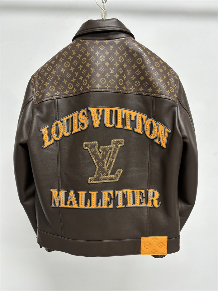 2024fw LV Leather Jacket Top Version