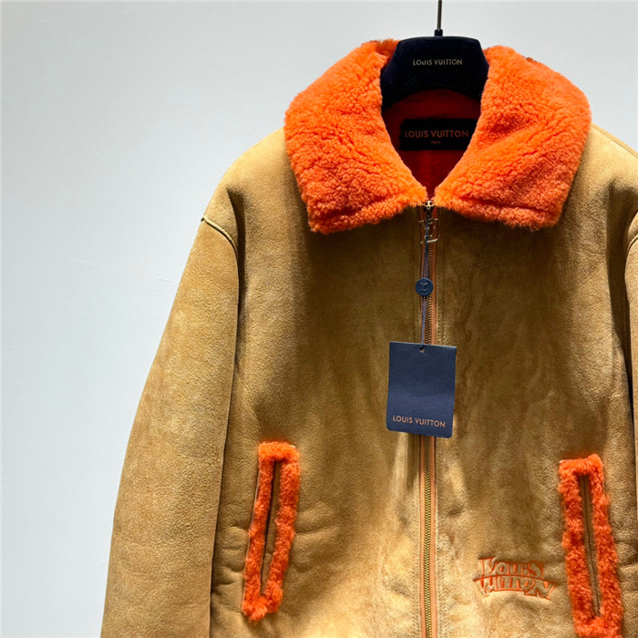 2023fw LV Real Leather Jacket Top Version