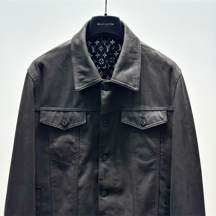 2024fw LV Real Leather Jacket Top Version