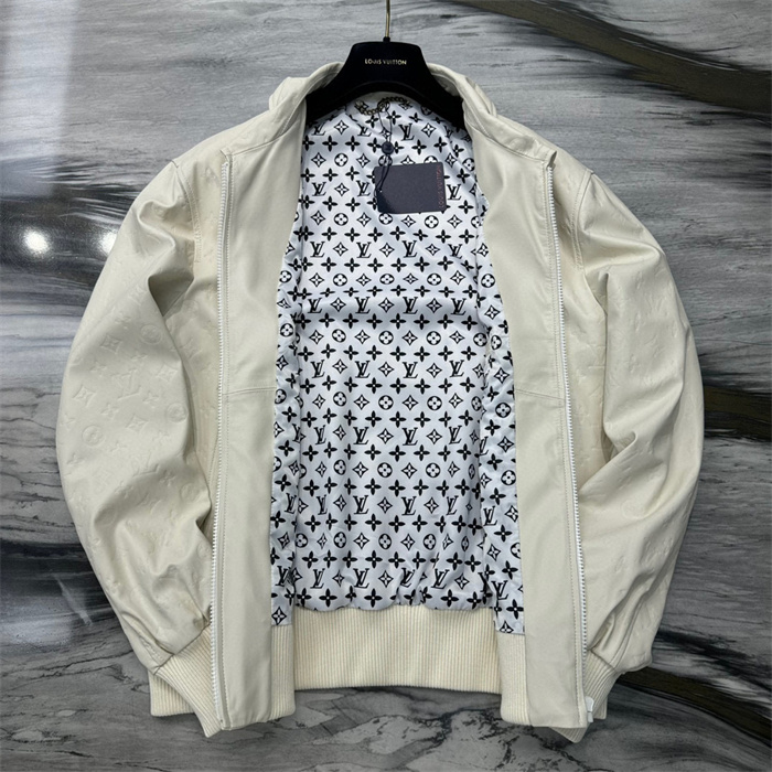 2024fw LV Leather Jacket Top Version