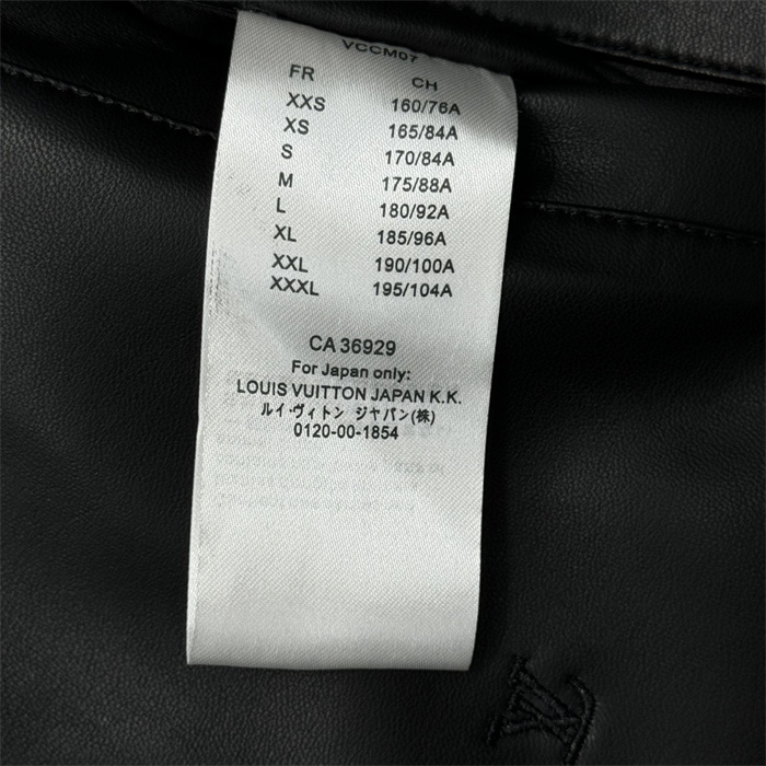 2024fw LV Leather Jacket Top Version