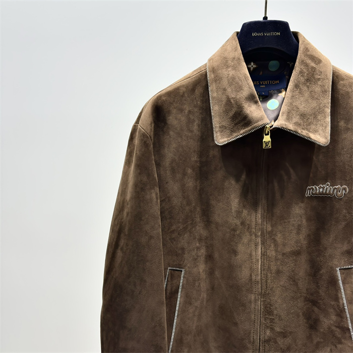 2024fw LV Leather Jacket Top Version