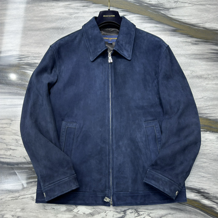 2024fw LV Leather Jacket Top Version