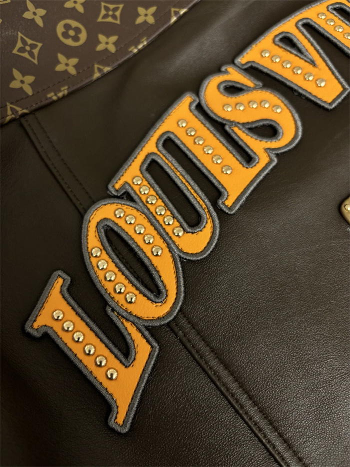 2024fw LV Leather Jacket Top Version