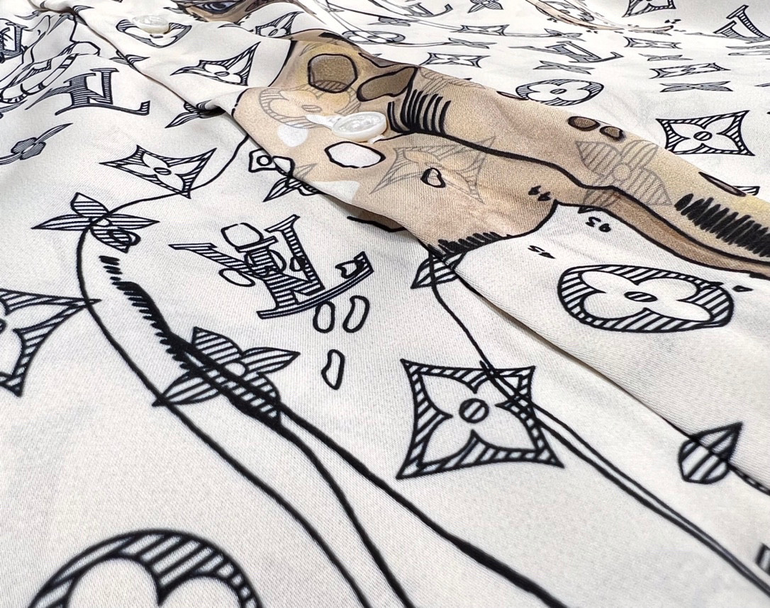 2024SS LV Silk Shirt Top Version