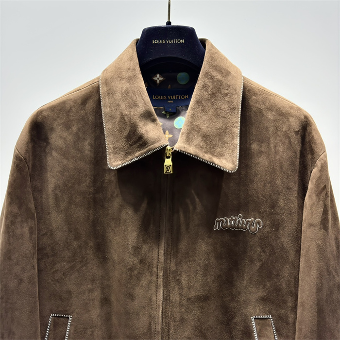 2024fw LV Leather Jacket Top Version