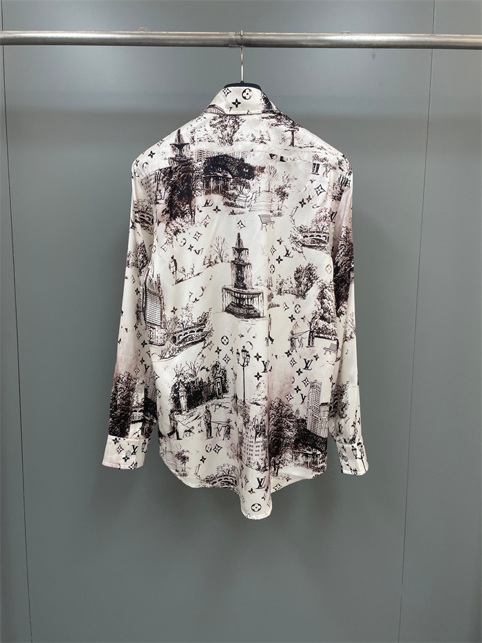 2024fw LV Real silk Shirt Top Version