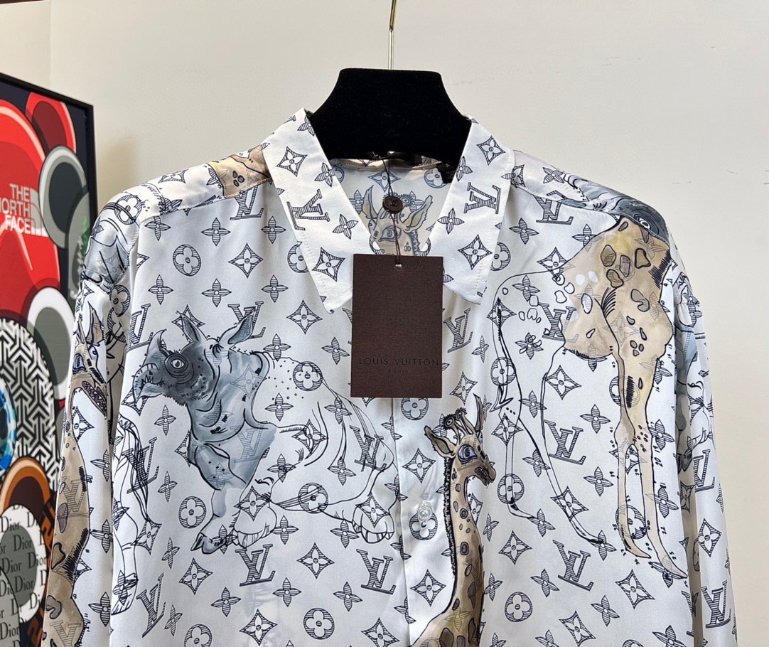 2024SS LV Silk Shirt Top Version