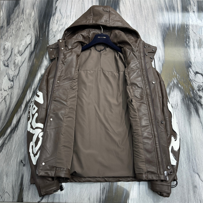 2024fw LV Real Leather Jacket Top Version