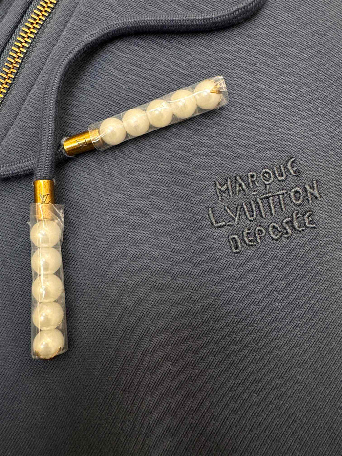 2024fw LV Zipper HoodiePants Top Version