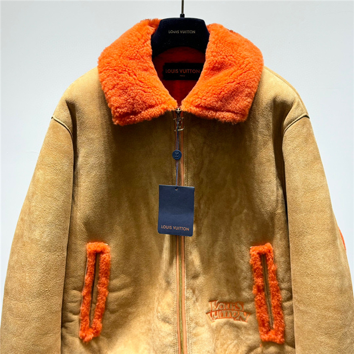 2023fw LV Real Leather Jacket Top Version