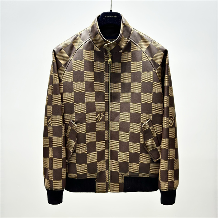 2024fw LV Leather Jacket Top Version