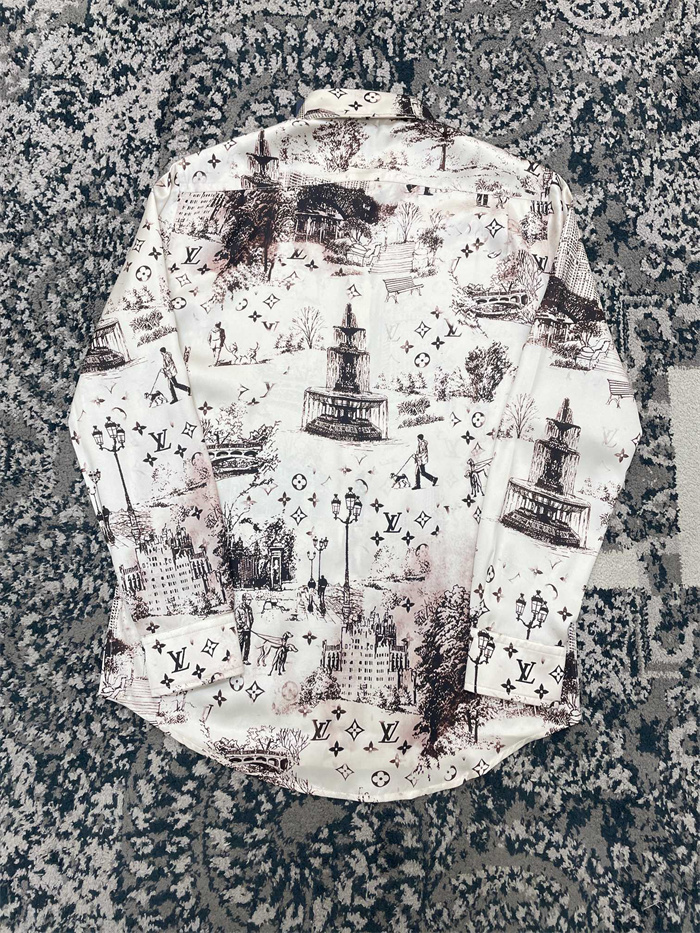 2024fw LV Real silk Shirt Top Version