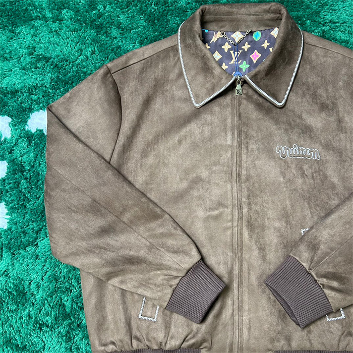 2024fw LV Leather Jacket Top Version