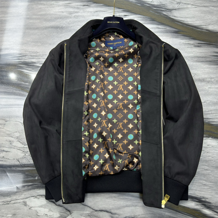2024fw LV Leather Jacket Top Version