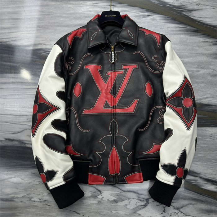 2024fw LV Real Leather Jacket Top Version