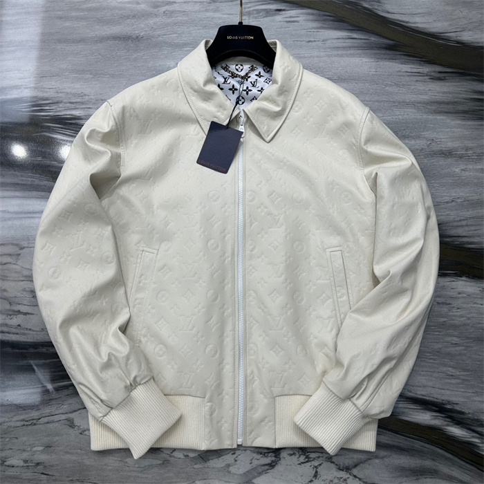 2024fw LV Leather Jacket Top Version