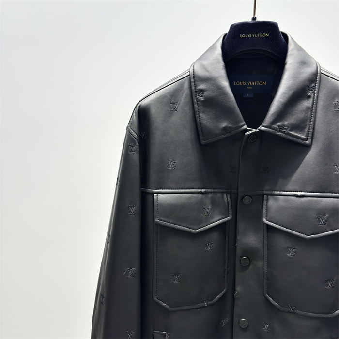 2024fw LV Leather Jacket Top Version