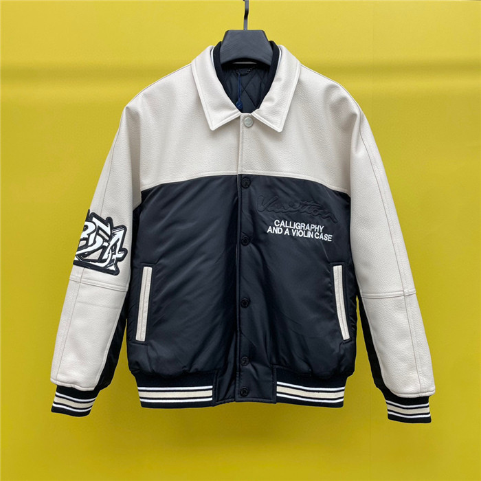 2024ss LV Leather Jacket Top Version