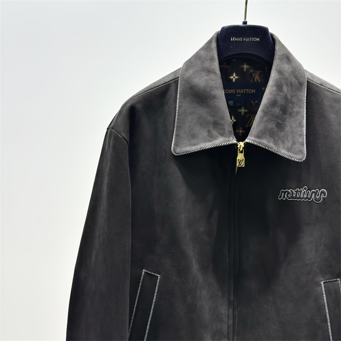 2024fw LV Leather Jacket Top Version