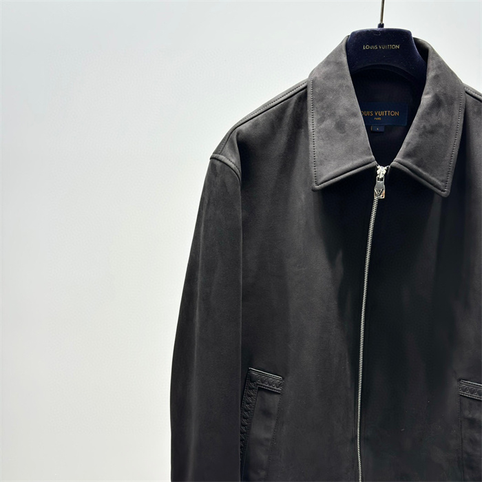 2024fw LV Leather Jacket Top Version