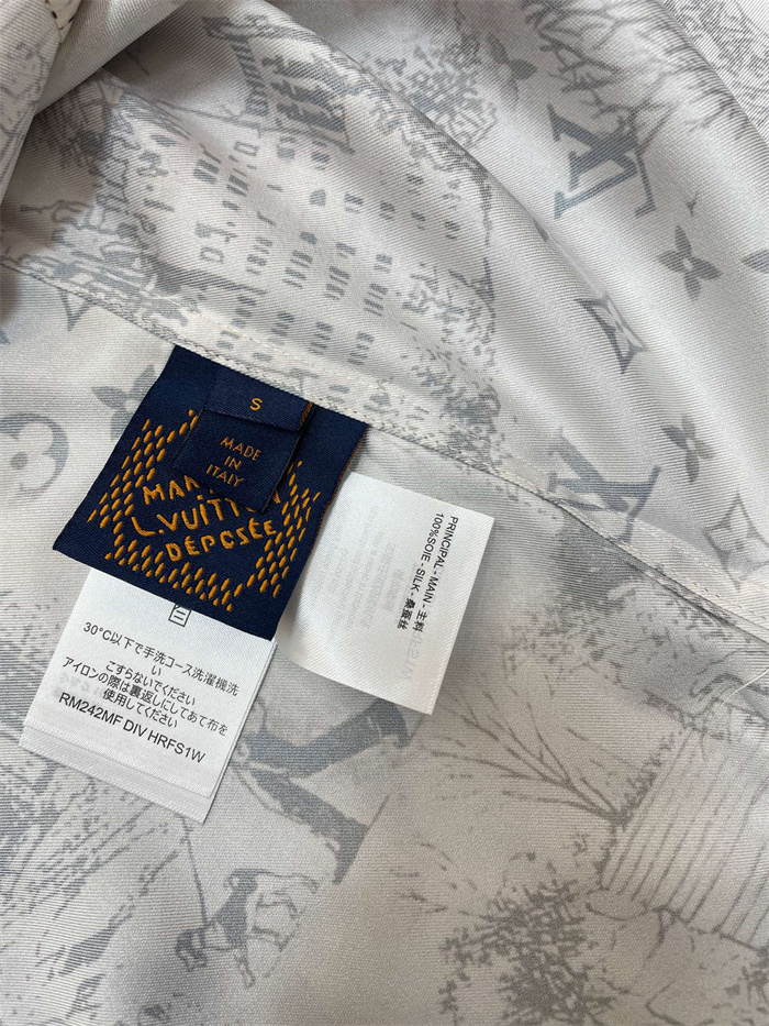 2024fw LV Real silk Shirt Top Version