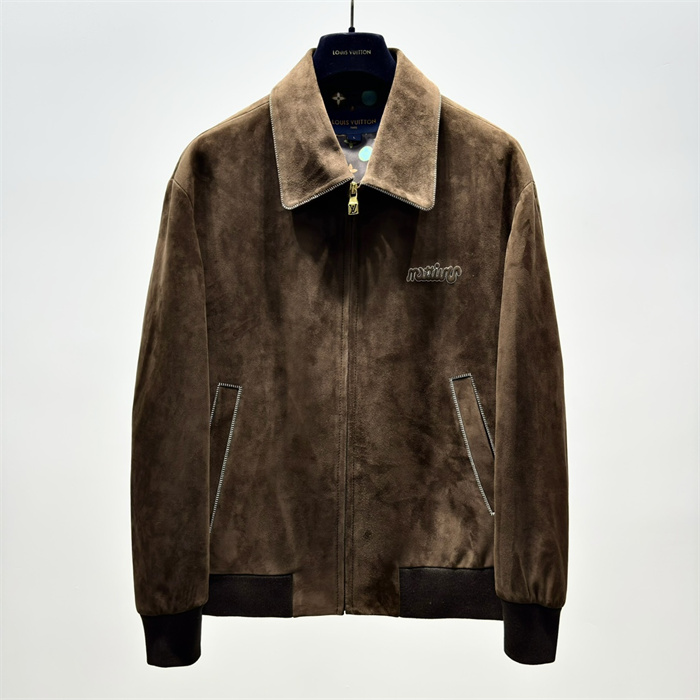 2024fw LV Leather Jacket Top Version