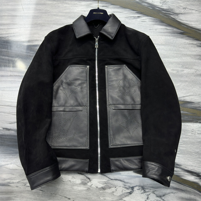 2024fw LV Real Leather Jacket Top Version