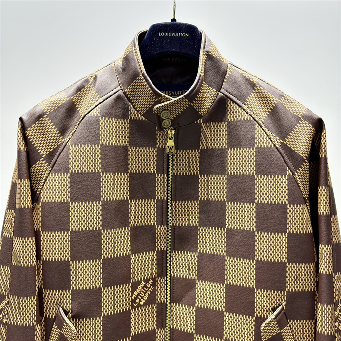 2024fw LV Leather Jacket Top Version