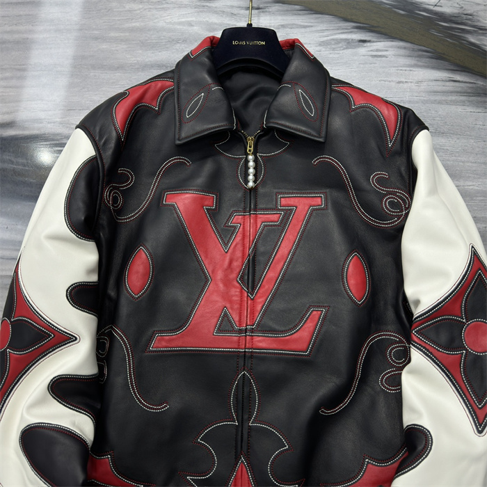 2024fw LV Real Leather Jacket Top Version
