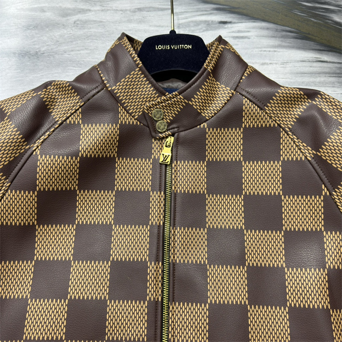 2024fw LV Leather Jacket Top Version