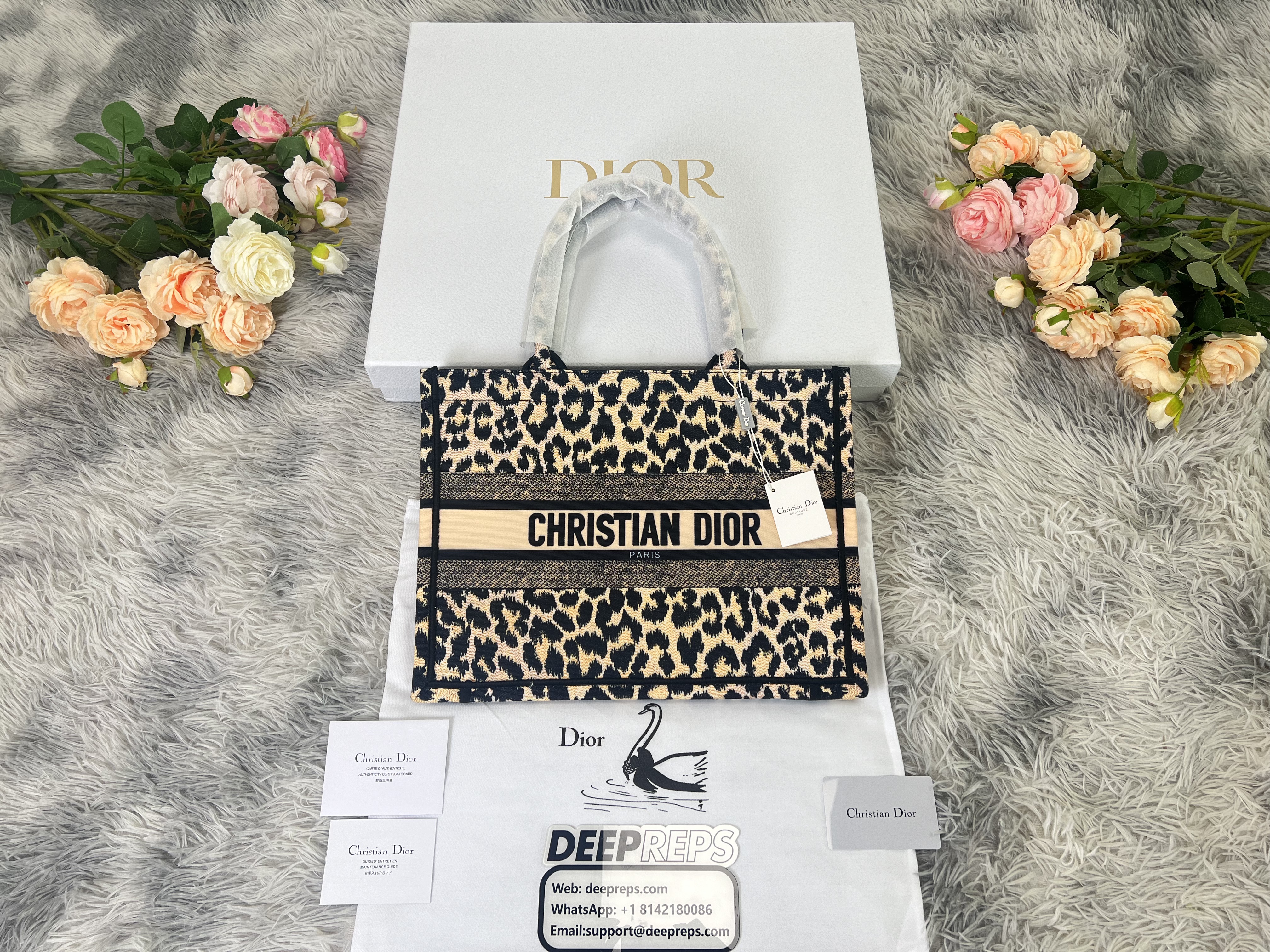 Chr1st1an D10r CD Book Embroidery Replica Tote