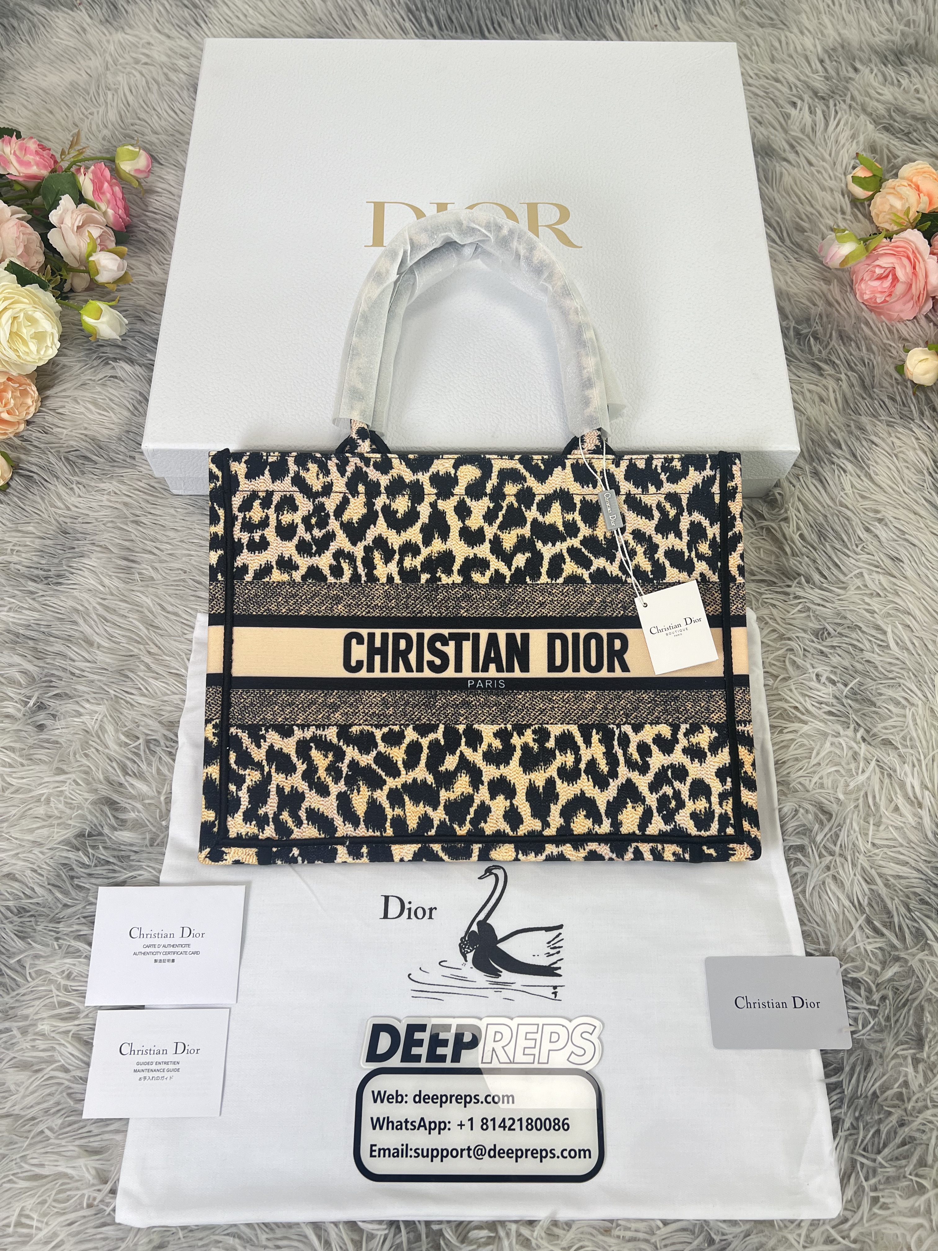 Chr1st1an D10r CD Book Embroidery Replica Tote