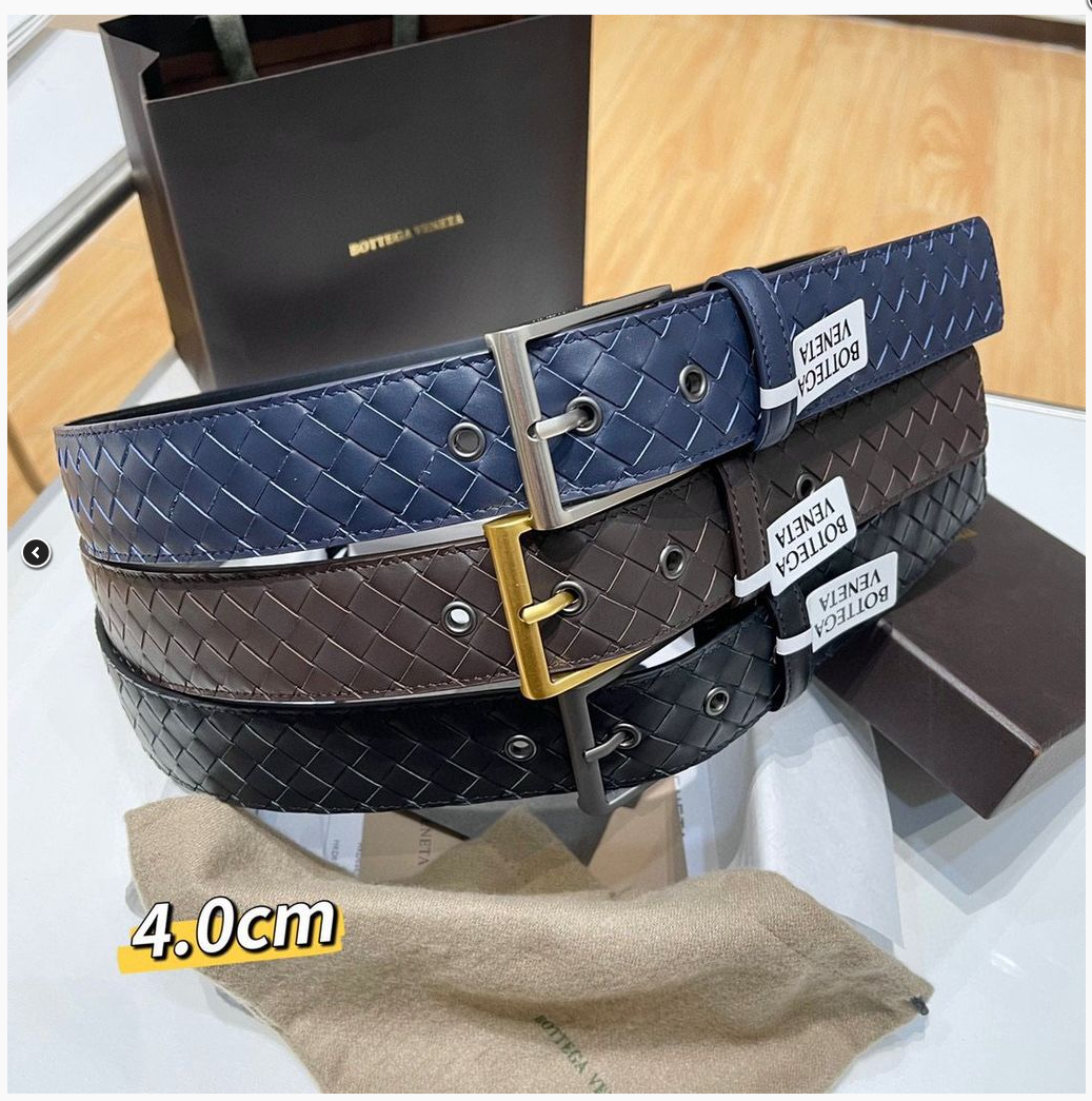 Luxury Woven Calfskin Belt – Inspired by B0tt*ga Ven*ta | Premium Quality