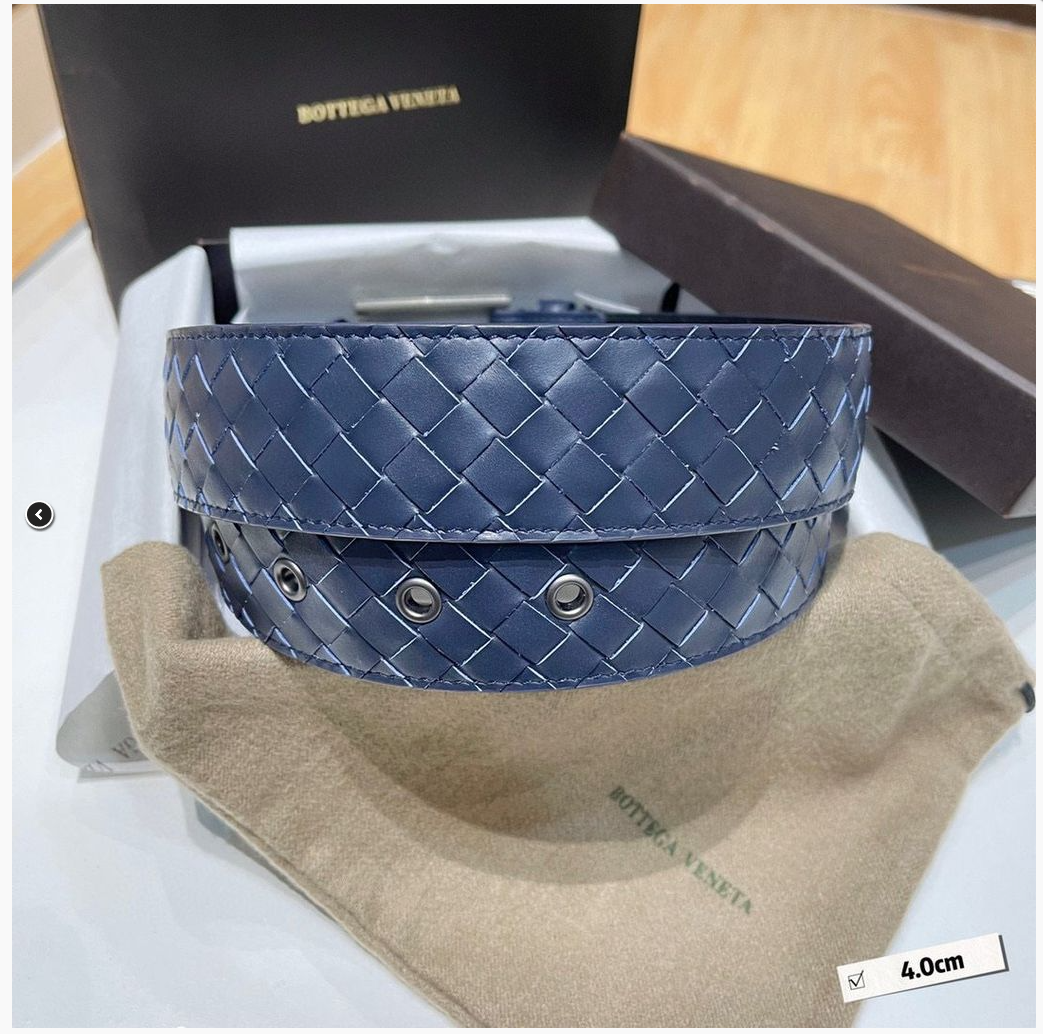 Luxury Woven Calfskin Belt – Inspired by B0tt*ga Ven*ta | Premium Quality