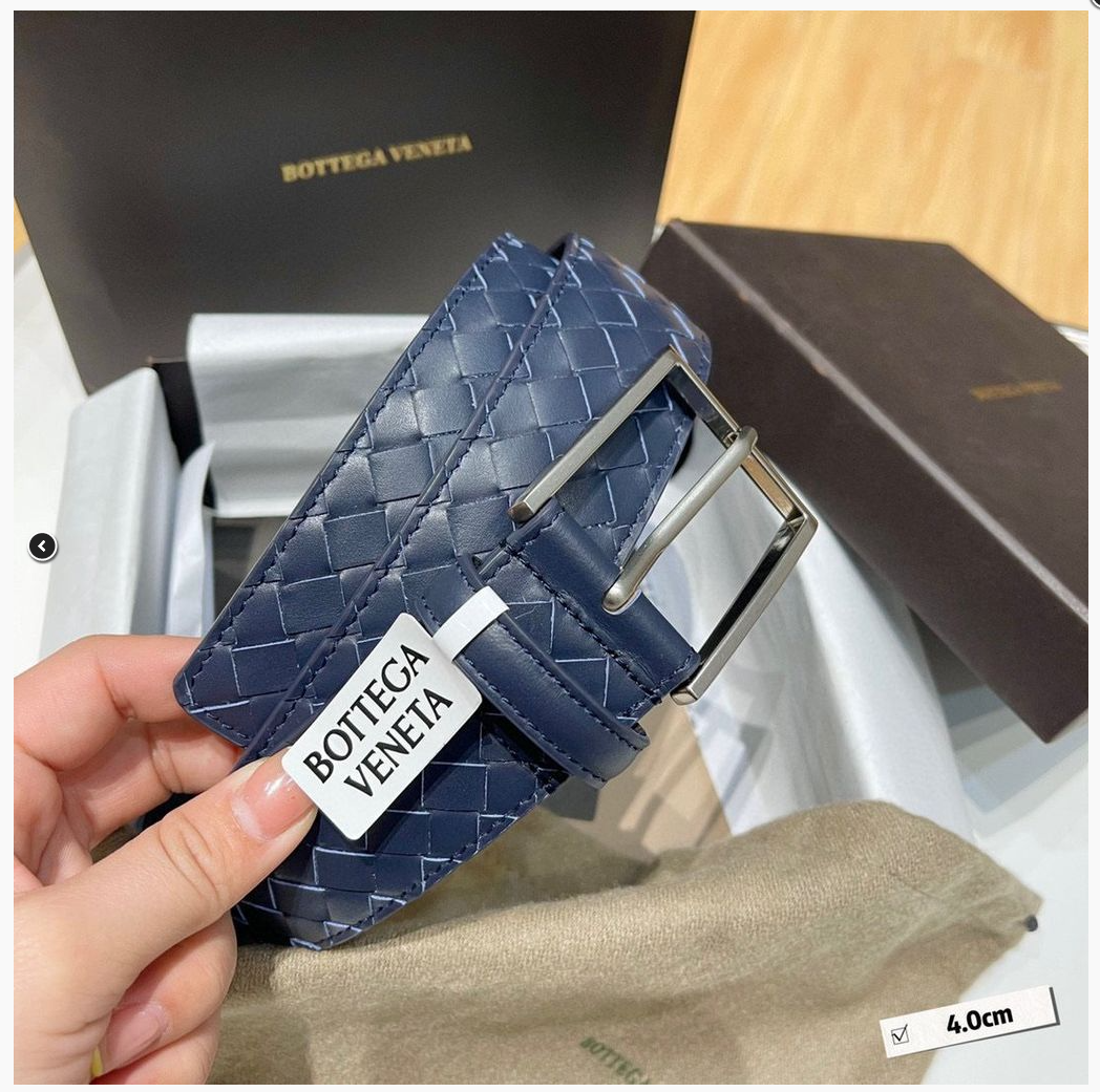 Luxury Woven Calfskin Belt – Inspired by B0tt*ga Ven*ta | Premium Quality