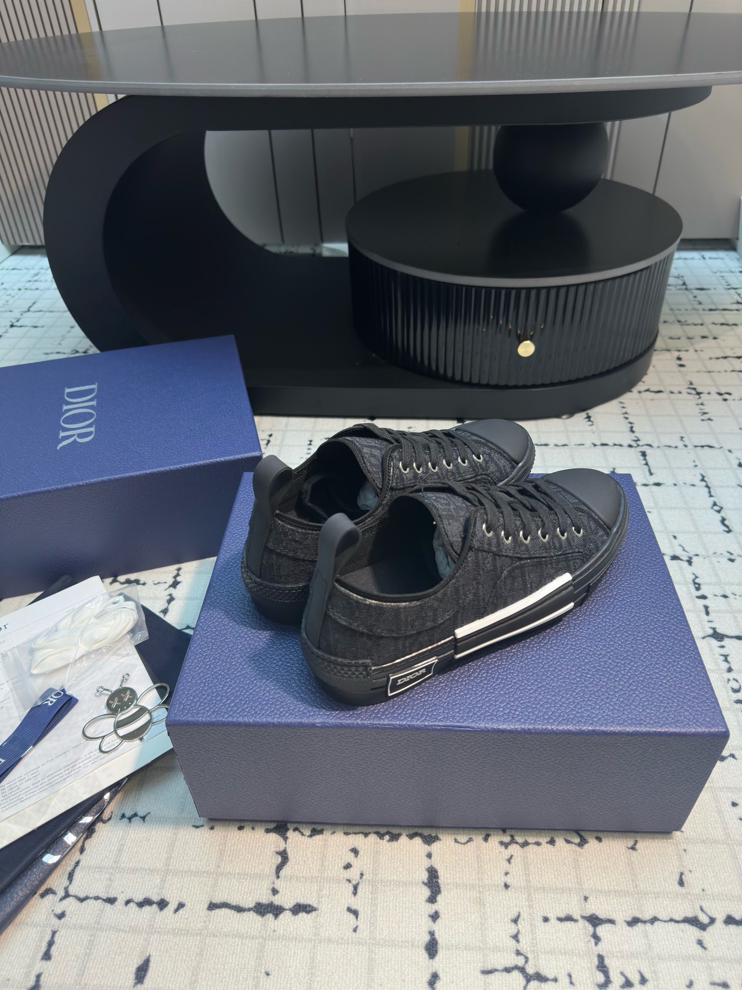 Luxury B23 Canvas Sneakers – Inspired by D10r | Iconic Oblique Embroidery Replica